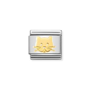 Nomination  Classic Gold Cat Face Charm 030162_53
