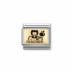 Nomination Classic Composable Charm - 18k Gold Teacher
