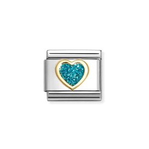 Nomination Classic 18k Turquoise Glitter Heart - 030220/08