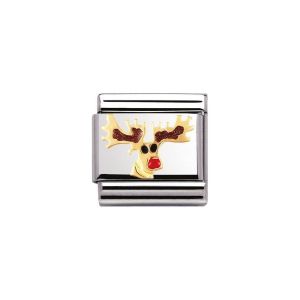 Nomination Classic Christmas Charm - Enamel and 18k Gold Reindeer 030225_08