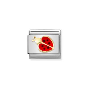 Nomination Classic Enamel and 18k Gold Red and Black Ladybird Charm 030272_69