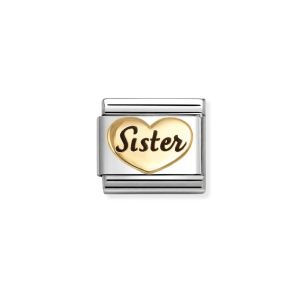 Nomination Classic Gold and Enamel Sister Charm 030285/78