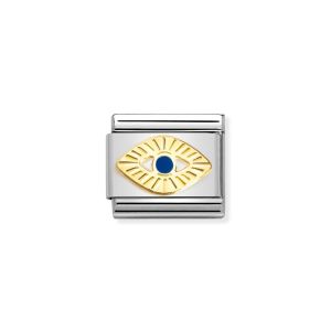 Nomination Classic Enamel and 18k Gold Sunray Bezel Charm - God Eye 030285_65