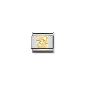 Nomination Gold and Zirconia Classic Letter Charm - Z