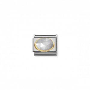 Nomination Classic Faceted Jade Charm - 18k Gold Grey 030515_01