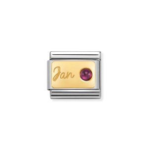 Nomination Classic Month Stone 18k Gold January Garnet