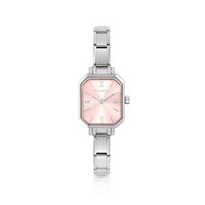 Nomination Paris Pink Rectangular Dial Charm Watch