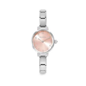 Nomination Paris Oval Sunray Pink Dial Charm Watch 