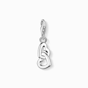 Thomas Sabo Charm Pendant - Interlocking Hearts  - 0773-001-12