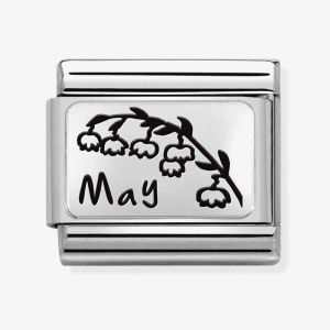 Nomination Classic Composable Link - Lily Flower Charm Sterling Silver May