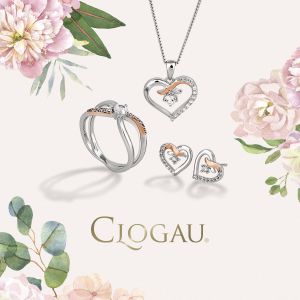 Clogau Kiss White Topaz Heart Stud Earrings 3SCGKSE