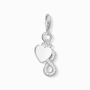 Thomas Sabo Charm Pendant - Silver Heart and Infinity - 1248-051-14