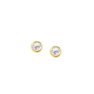 Nomination Bella Details Gold Plated Cubic Zirconia Stud Earrings - 146688_012