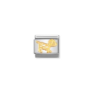 Nomination Classic Gold Animals of the Earth Dog Charm 030112_23