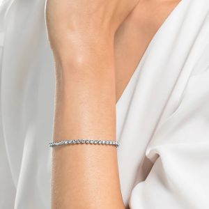 Swarovski Emily Bracelet, White, Rhodium Plating 1808960