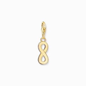 Thomas Sabo Charm Pendant - Yellow Gold Plated Infinity Charm