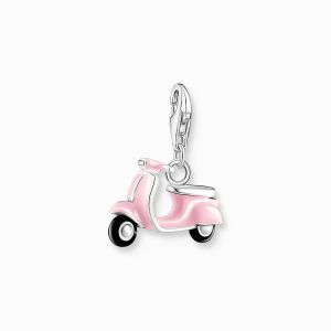  Thomas Sabo Charm Pendant - Pink Enamel Vespa Moped Scooter