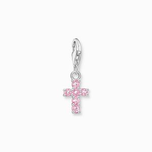 Thomas Sabo Cross Charm with Pink CZ 2032-051-9