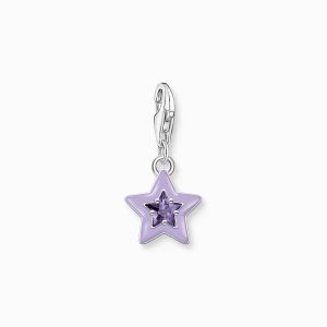 Thomas Sabo Star Charm with Enamel and Amethyst Coloured Stones 2039-041-13
