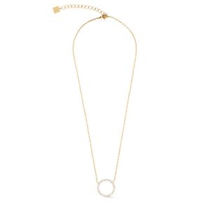 Coeur De Lion Sparkling Circle Necklace  - Gold - 2057101816