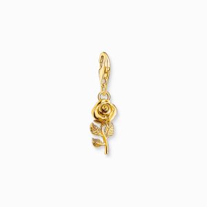 Thomas Sabo Rose Charm Pendant - Gold - 2077-413-39