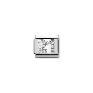 Nomination Silver and Zirconia Classic 21 Charm 330304/19