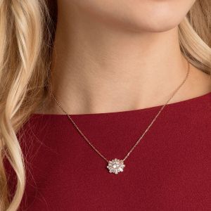 Swarovski Sunshine Pendant, White, Rose Gold Plating 5451376