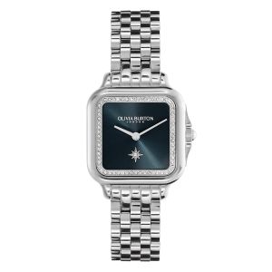 Olivia Burton Classic Grosvenor Blue and Silver Bracelet Watch - 24000083
