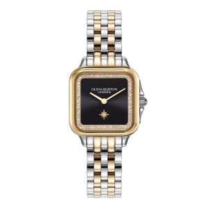 Olivia Burton Classic Grosvenor Black and Two-Tone Bracelet Watch 24000124
