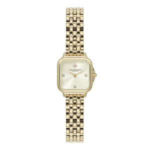 Olivia Burton Mini Grosvenor Ivory and Gold Bracelet Watch - 24000257