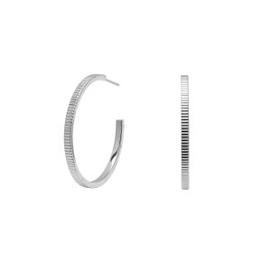 Olivia Burton Linear Silver Hoop Earrings - 24100010