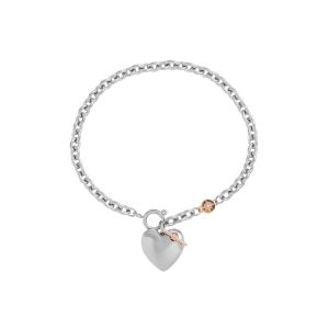 Olivia Burton Classic Knot Heart Silver Bracelet