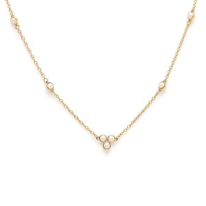 Olivia Burton Classic Pearl Cluster Gold Necklace