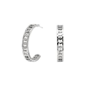 Olivia Burton Honeycomb Silver Link Hoop Earrings - 24100093