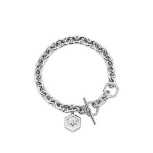 Olivia Burton Signature Minima Bee Silver Toggle Bracelet - 24100102