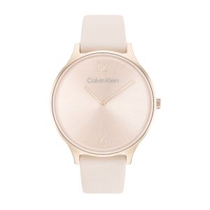 Calvin Klein Timeless Mesh Rose Gold Watch - Blush Leather Strap