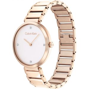 Calvin Klein Minimalistic T Bar Watch - Rose Gold