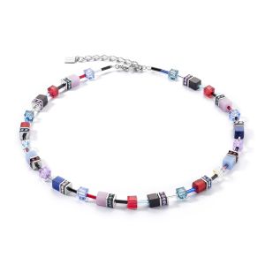 Coeur De Lion GeoCUBE Necklace - Iconic Silver Royal 2838100330