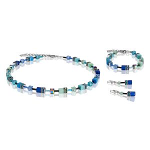 Coeur De Lion Blue Green GEOCUBE Peirced Earrings 2838200705