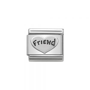 Nomination Classic Oxidised Symbols - Stainless Steel and Sterling Silver Friend Heart 330101_18