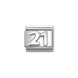 Nomination Classic Oxidised Silver Number 21 Charm 330101_57