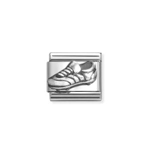 Nomination Classic Oxidised Football Boot Silver Charm