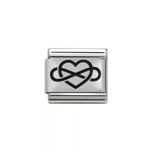 Nomination Classic Charm Oxidised Steel and 925 Silver Infinity Heart 330102_05