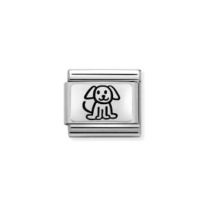 Nomination Classic Stainless Steel and Silver Charm - Family Dog