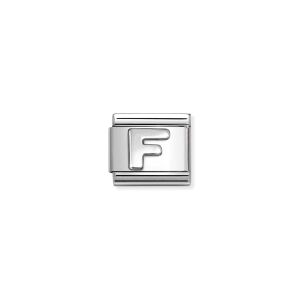 Nomination Classic Oxidised Silver Letter F Charm