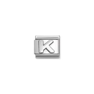 Nomination Classic Oxidised Silver Letter K Charm