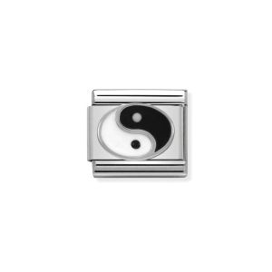 Nomination Classic Silver and Enamel Ying Yang Charm