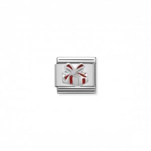 Nomination Classic Red Enamel and Silver Present  Charm 330204_06