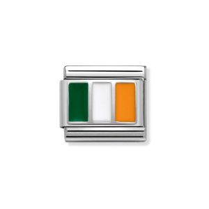 Nomination Classic Silvershine Ireland Flag Charm 