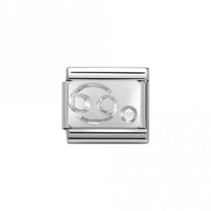 Nomination Classic Silver and Zirconia Zodiac Cancer Charm